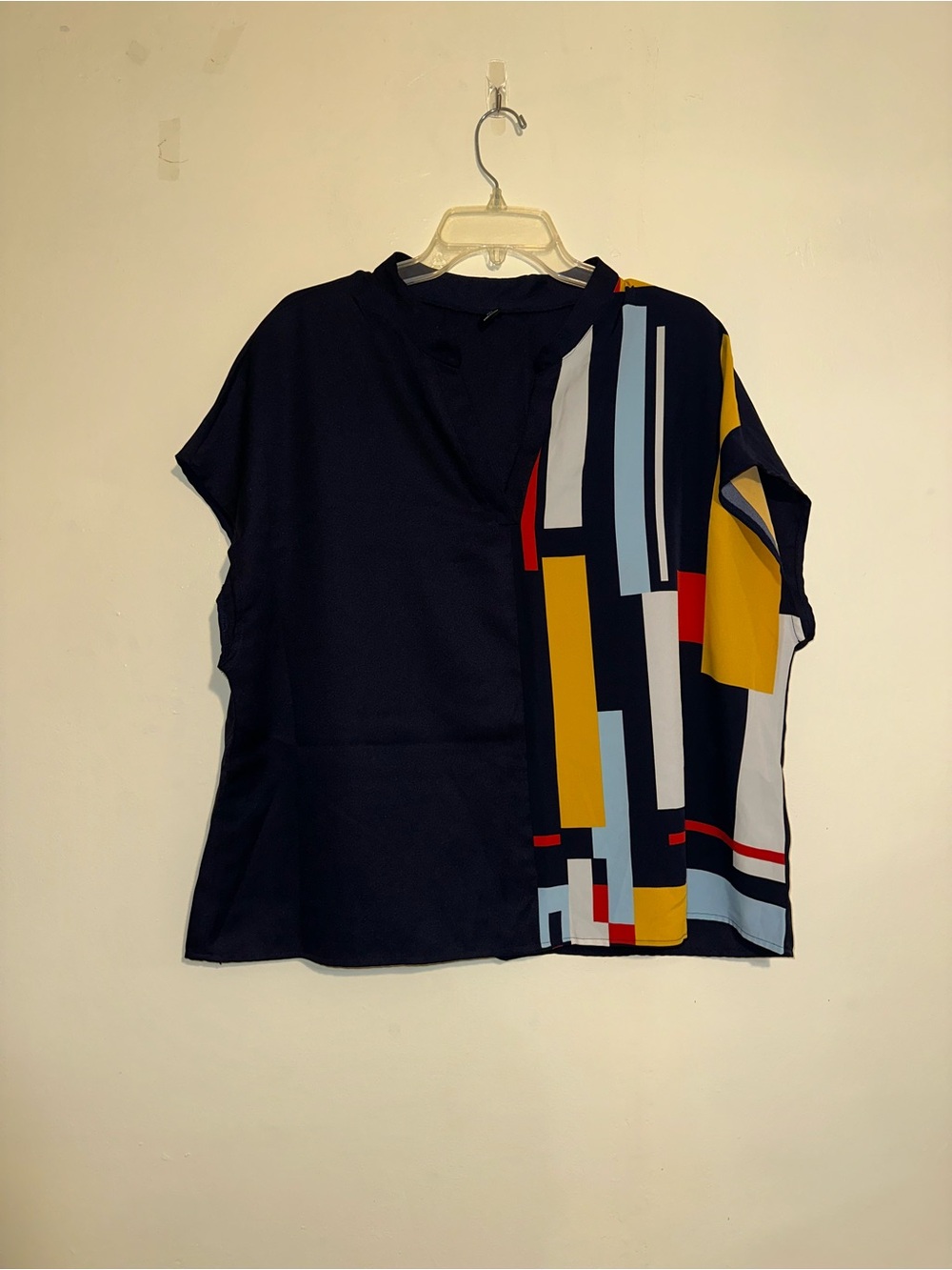 Geometric Colorblock patterned blouse